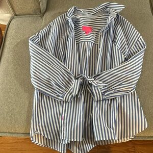 Lilly Pulitzer relaxed button down with cabana stripe